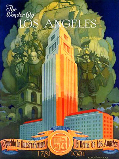 Los Angeles The Wonder City 1931 | Vintage Travel Posters 1891-1970