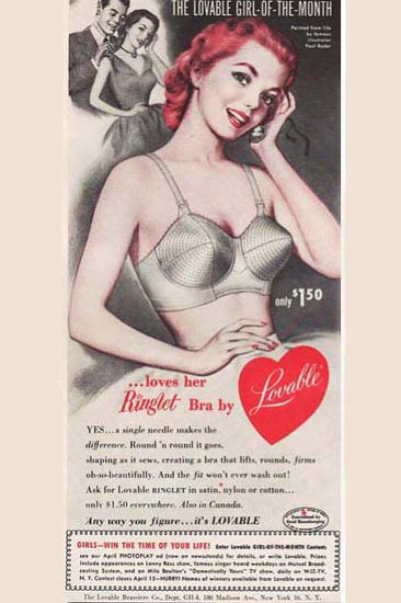 Lovable Ringlet Bra Lovable Girl Of The Month, Mad Men Art