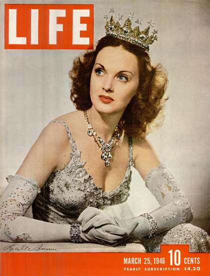 Lucille Bremer 25 Mar 1946 Copyright Life Magazine | Life Magazine Color Photo Covers 1937-1970