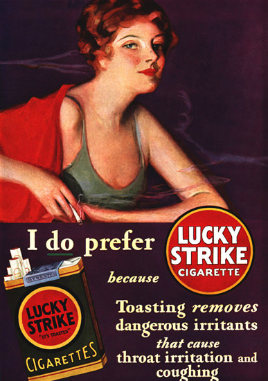 Lucky Strike Cigarettes Girl 1930 | Sex Appeal Vintage Ads and Covers 1891-1970