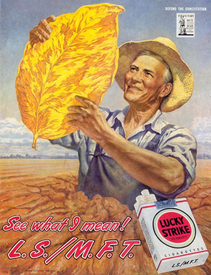 Lucky Strike Leaf See What I Mean 1945 | Vintage Ad and Cover Art 1891-1970