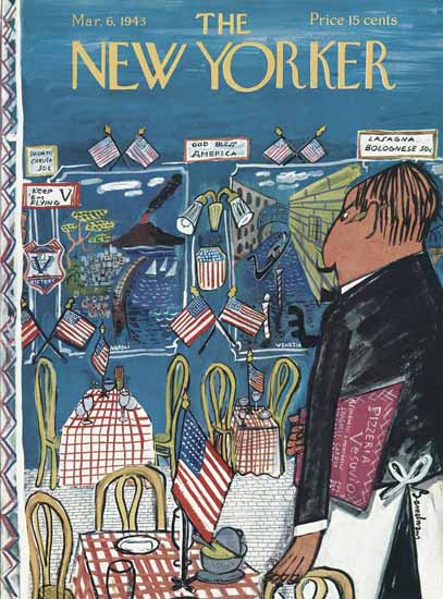 Ludwig Bemelmans The New Yorker 1943_03_06 Copyright | The New Yorker Graphic Art Covers 1925-1945