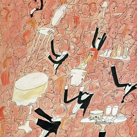 Ludwig Bemelmans The New Yorker 1944_03_25 Copyright crop | Best of 1940s Ad and Cover Art