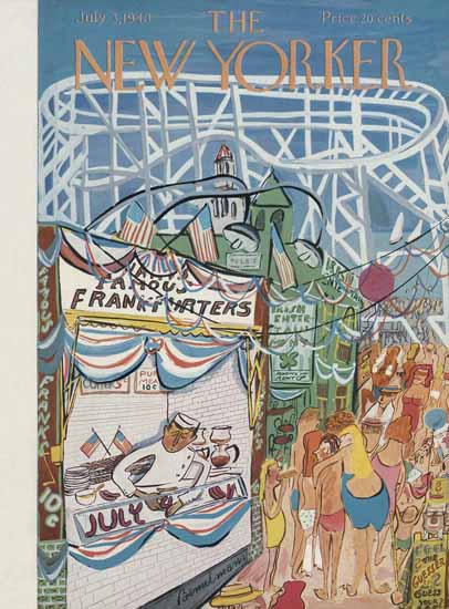Ludwig Bemelmans The New Yorker 1948_07_03 Copyright | New Yorker -1970 Ludwig Bemelmans The New Yorker 1948_07_03 Copyright | The New Yorker Graphic Art Covers 1946-1970