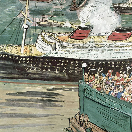 Ludwig Bemelmans The New Yorker 1951_06_09 Copyright crop | Best of Vintage Cover Art 1900-1970