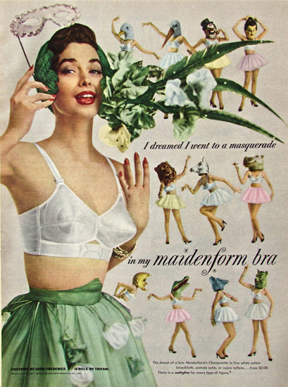 Maidenform Bra Masquerade  I Dreamed | Sex Appeal Vintage Ads and Covers 1891-1970