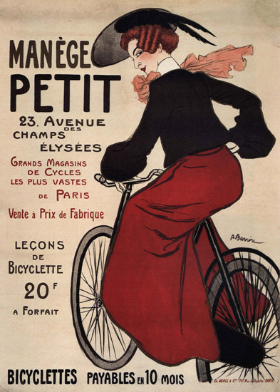 Manege Petit Bicyclettes Paris France | Sex Appeal Vintage Ads and Covers 1891-1970