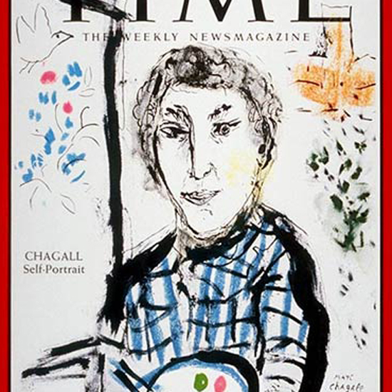 Marc Chagall Self-Portrait Time Magazine 1965-07 crop | Best of 1960s Ad and Cover Art