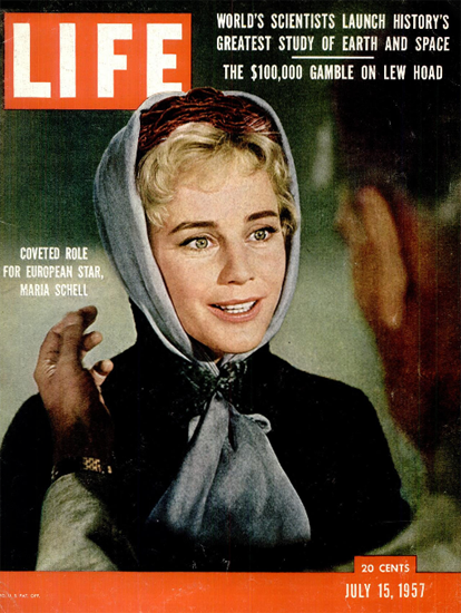 Maria Schell Coveted Role 15 Jul 1957 Copyright Life Magazine | Life Magazine Color Photo Covers 1937-1970