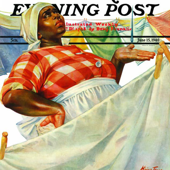 Mariam Troop Saturday Evening Post Laundry 1940_06_15 Copyright crop | Best of Vintage Cover Art 1900-1970