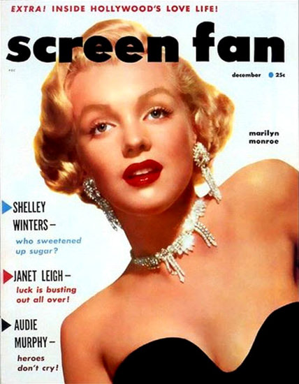 Marilyn Monroe Screen Fan Cover | Sex Appeal Vintage Ads and Covers 1891-1970