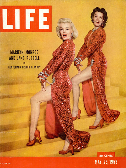 Marilyn Monroe and Jane Russell 25 May 1953 Copyright Life Magazine | Life Magazine Color Photo Covers 1937-1970