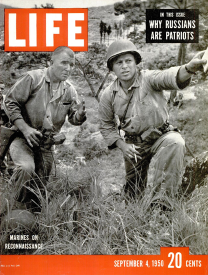 Marines on Reconnaissance 4 Sep 1950 Copyright Life Magazine | Life Magazine BW Photo Covers 1936-1970