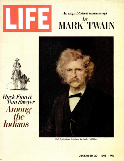 Mark Twain by Charles Noel Flagg 20 Dec 1968 Copyright Life Magazine | Life Magazine Color Photo Covers 1937-1970