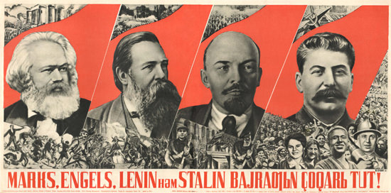 Marks Engels Lenin Stalin USSR Russia | Vintage War Propaganda Posters 1891-1970