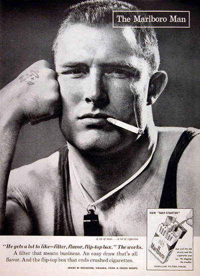 Marlboro Cigarettes 1957 Marlboro Man | Vintage Ad and Cover Art 1891-1970