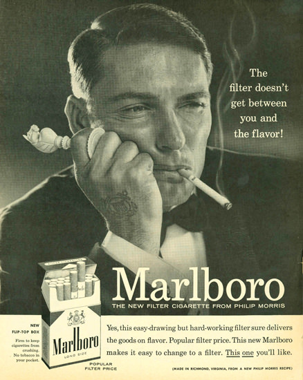 Marlboro Cigarettes Marlboro Man 1958 Player | Sex Appeal Vintage Ads and Covers 1891-1970