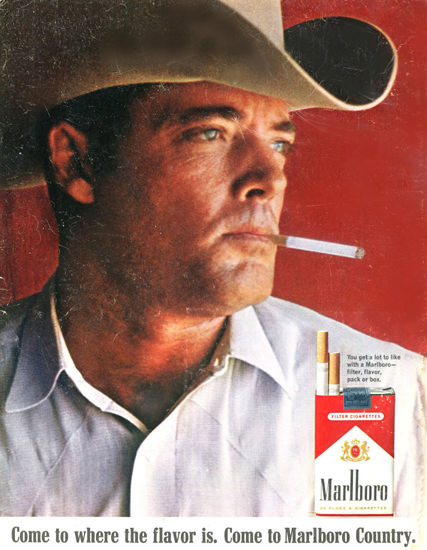 Marlboro Cigarettes Marlboro Man 1967 | Vintage Ad and Cover Art 1891-1970