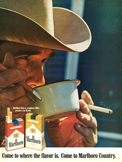 Marlboro Come To Marlboro Country 1969 Coffee | Vintage Ad and Cover Art 1891-1970
