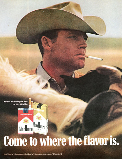 Marlboro Come To Where The Flavor Is 1970 | Sex Appeal Vintage Ads and Covers 1891-1970