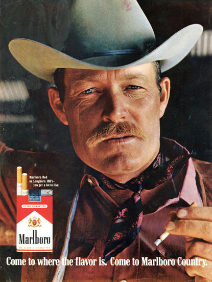 Marlboro Man 1969 In The Dark | Sex Appeal Vintage Ads and Covers 1891-1970
