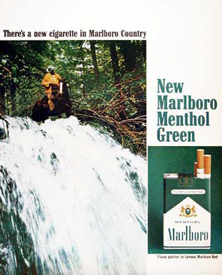 Marlboro Menthol Green 1967 | Vintage Ad and Cover Art 1891-1970