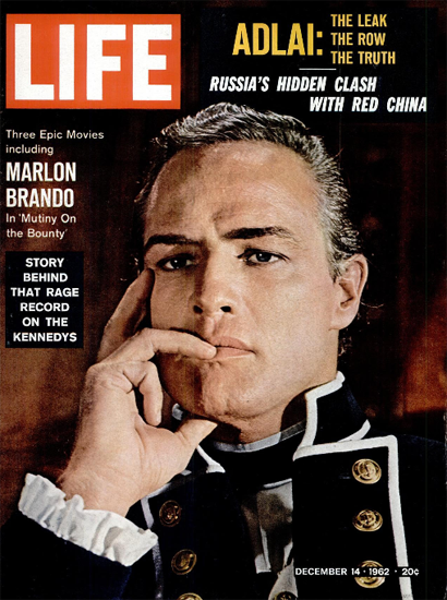 Marlon Brando Mutiny On Bounty 14 Dec 1962 Copyright Life Magazine | Life Magazine Color Photo Covers 1937-1970