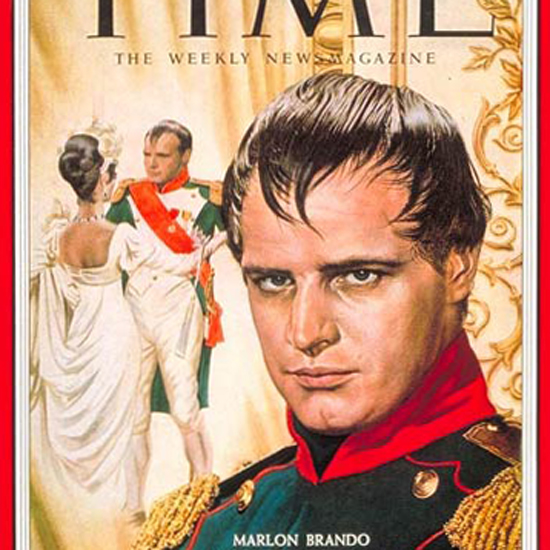 Marlon Brando Time Magazine 1954-10 by Boris Chaliapin crop | Best of 1950s Ad and Cover Art