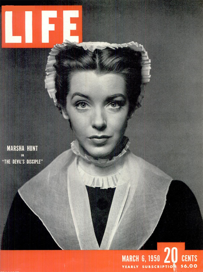 Marsha Hunt in The Devils Disciple 6 Mar 1950 Copyright Life Magazine | Life Magazine BW Photo Covers 1936-1970