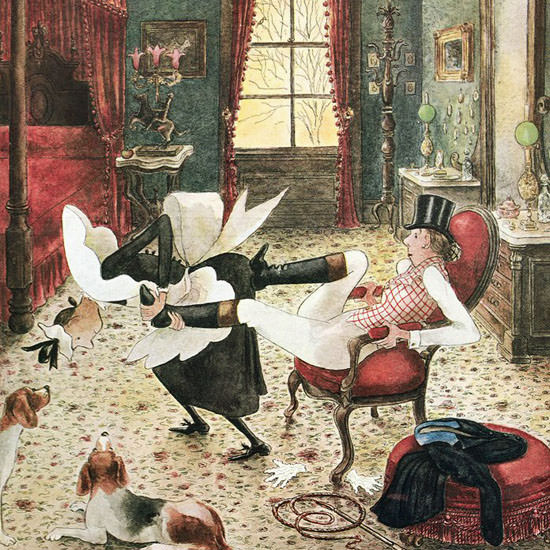 Mary Petty The New Yorker 1958_03_01 Copyright crop | Best of Vintage Cover Art 1900-1970