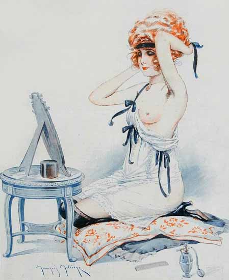 Maurice Milliere La Vie Parisienne 1918 Femme Coiffee page Sex Appeal | Sex Appeal Vintage Ads and Covers 1891-1970