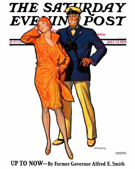 McClelland Barclay Saturday Evening Post Up to Now 1929_07_27 | The Saturday Evening Post Graphic Art Covers 1892-1930