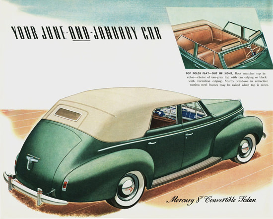 Mercury 8 Convertible Sedan 1940 | Vintage Cars 1891-1970