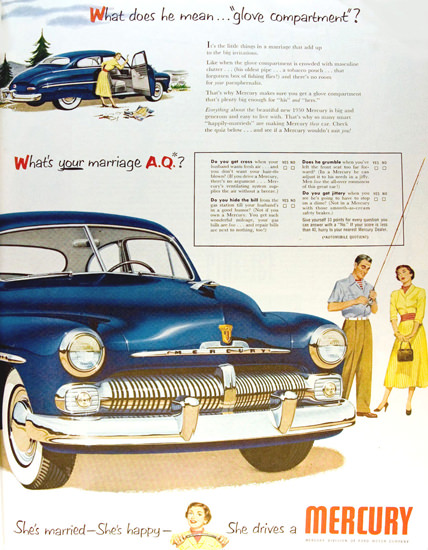 Mercury Shes Married Happy Drives 1950 | Vintage Cars 1891-1970