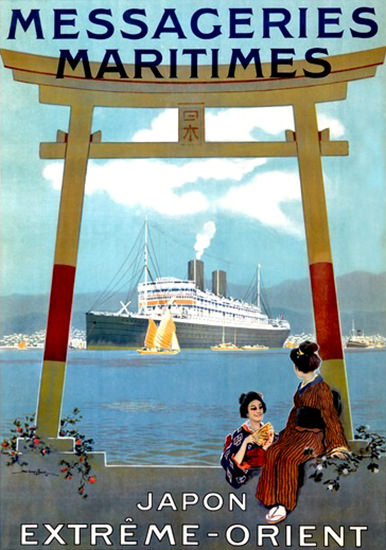 Messageries Maritimes Japon Extreme-Orient | Vintage Travel Posters 1891-1970