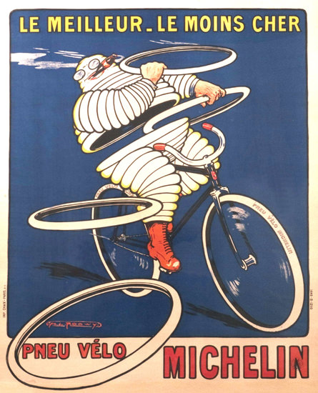 Michelin Pneu Velo Le Meilleur Le Moins Cher 1912 | Vintage Ad and Cover Art 1891-1970
