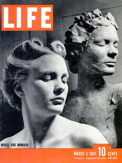 Model and Manikin 3 Mar 1941 Copyright Life Magazine | Life Magazine BW Photo Covers 1936-1970