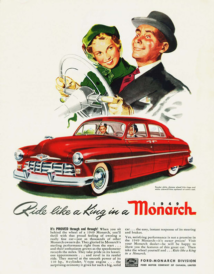 Monarch 1949 Red Ride Like A King | Vintage Cars 1891-1970