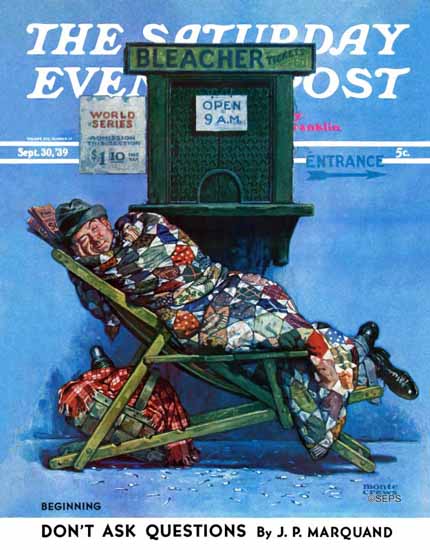 Monte Crews Saturday Evening Post First in Line for Tickets 1939_09_30 | The Saturday Evening Post Graphic Art Covers 1931-1969