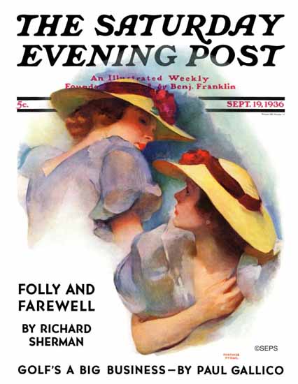 Mortimer Hyman Saturday Evening Post Art Twin Outfits 1936_09_19 | The Saturday Evening Post Graphic Art Covers 1931-1969