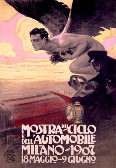 Mostra Del E Dell Automobile Ciclo Milano 1907 | Sex Appeal Vintage Ads and Covers 1891-1970