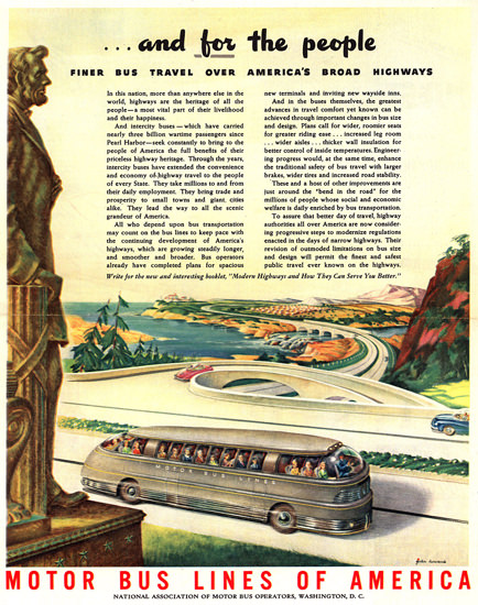 Motor Bus Lines America Washington For People | Vintage Cars 1891-1970