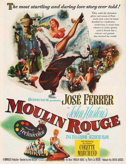 Moulin Rouge Movie Zsa Zsa Gabor Suzanne Flon | Sex Appeal Vintage Ads and Covers 1891-1970
