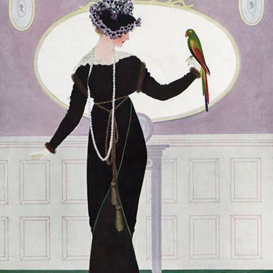 Mrs Newell Tilton Vogue Cover 1911-11-01 Copyright crop | Best of Vintage Cover Art 1900-1970