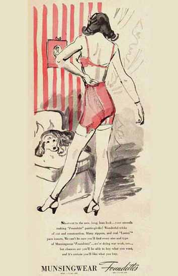 Munsingwear Lingerie Ad 1949 Foundettes Sex Appeal | Sex Appeal Vintage Ads and Covers 1891-1970