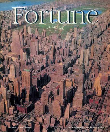 New York Issue Fortune Magazine July 1939 Copyright | Fortune Magazine Graphic Art Covers 1930-1959