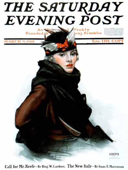 Neysa McMein Artist Saturday Evening Post 1918_03_09 | The Saturday Evening Post Graphic Art Covers 1892-1930