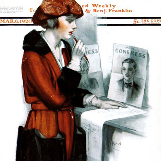Neysa McMein Artist Saturday Evening Post 1920_03_06 Copyright crop | Best of 1920s Ad and Cover Art