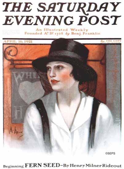 Neysa McMein Artist Saturday Evening Post 1921_04_16 | The Saturday Evening Post Graphic Art Covers 1892-1930