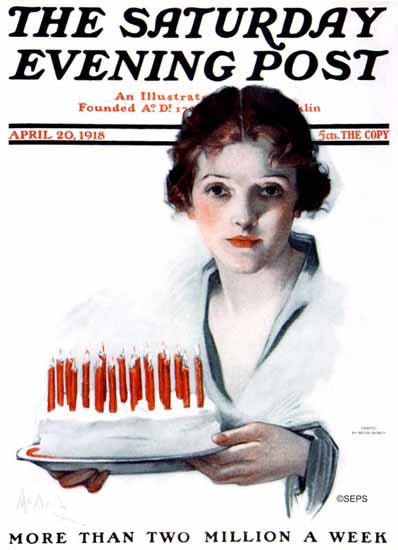 Neysa McMein Cover Artist Saturday Evening Post 1918_04_20 | The Saturday Evening Post Graphic Art Covers 1892-1930